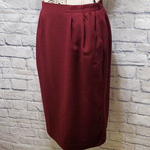 Career Essentials Dark Red Wool 2 Pocket Stretch